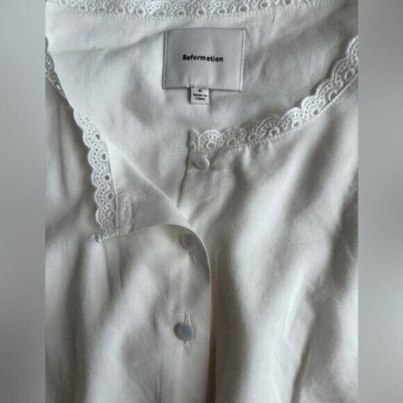 NEW Reformation Valetta Two Piece Matching Skirt Set in White | US 6 UK 10 - Picture 9 of 15